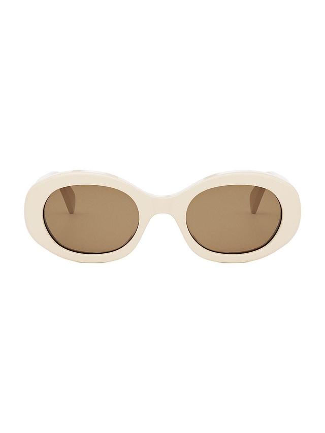 Mens 52MM Oval Acetate Sunglasses Product Image