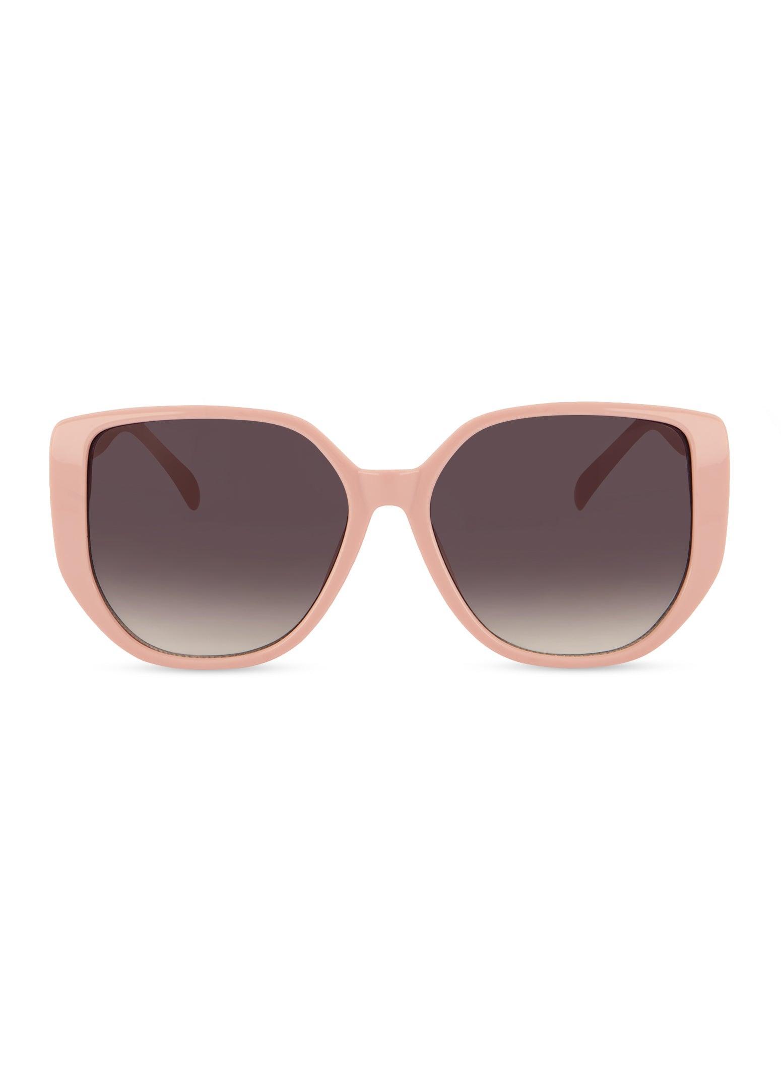 Metallic Temple Detail Thick Frame Sunglasses Female Product Image