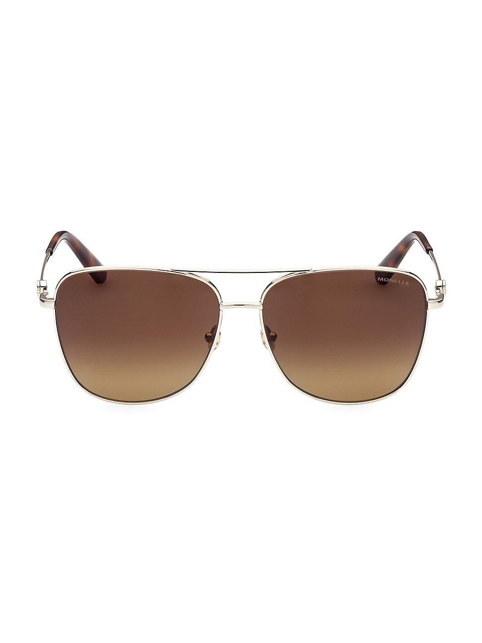 Womens 59MM Square Aviator Sunglasses Product Image