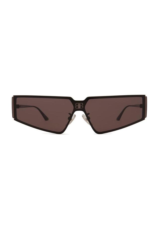 Balenciaga Shield 2.0 Rectangle Sunglasses Black.. Product Image