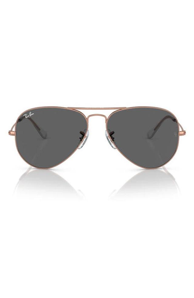 RAY BAN 55mm Pilot Aviator Sunglasses In Dark Grey Product Image