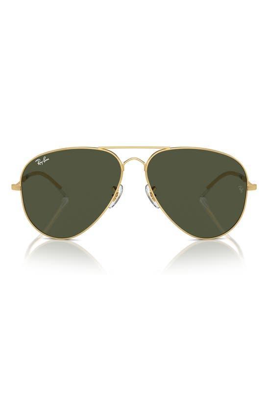 RAY BAN Old Aviator 62mm Oversize Sunglasses In Gold Flash Product Image