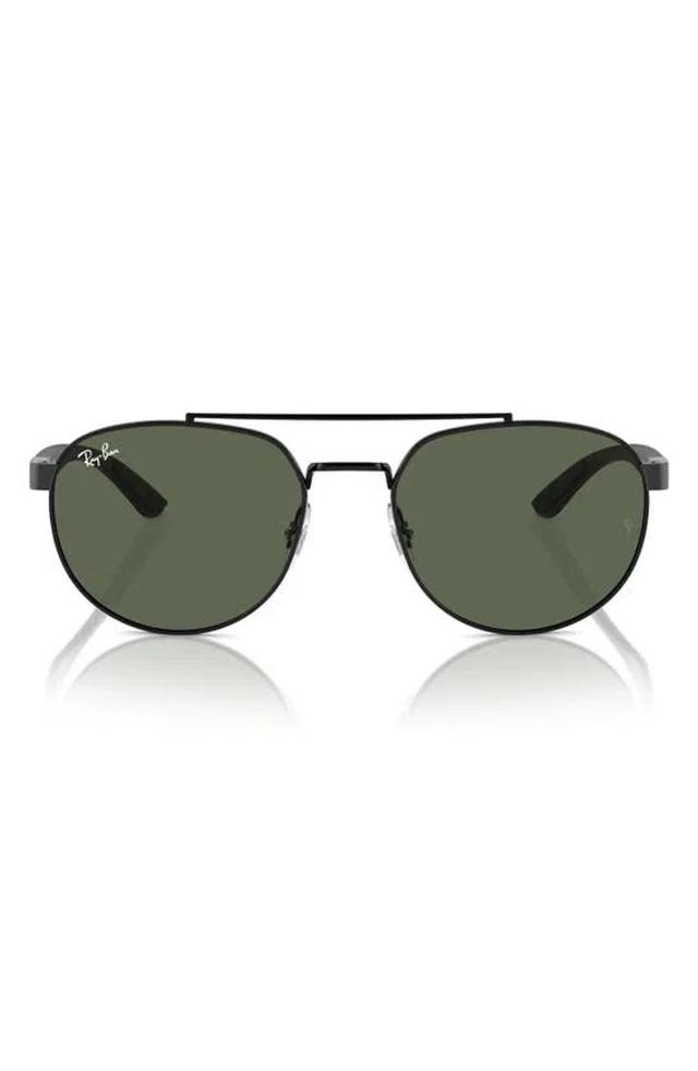 RAY BAN 56mm Polarized Irregular Sunglasses In Black Product Image