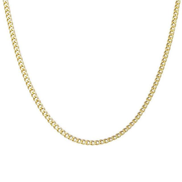 Giorgio di Vicenza Sterling Silver Italian Curb Chain Necklace, Womens Yellow Product Image