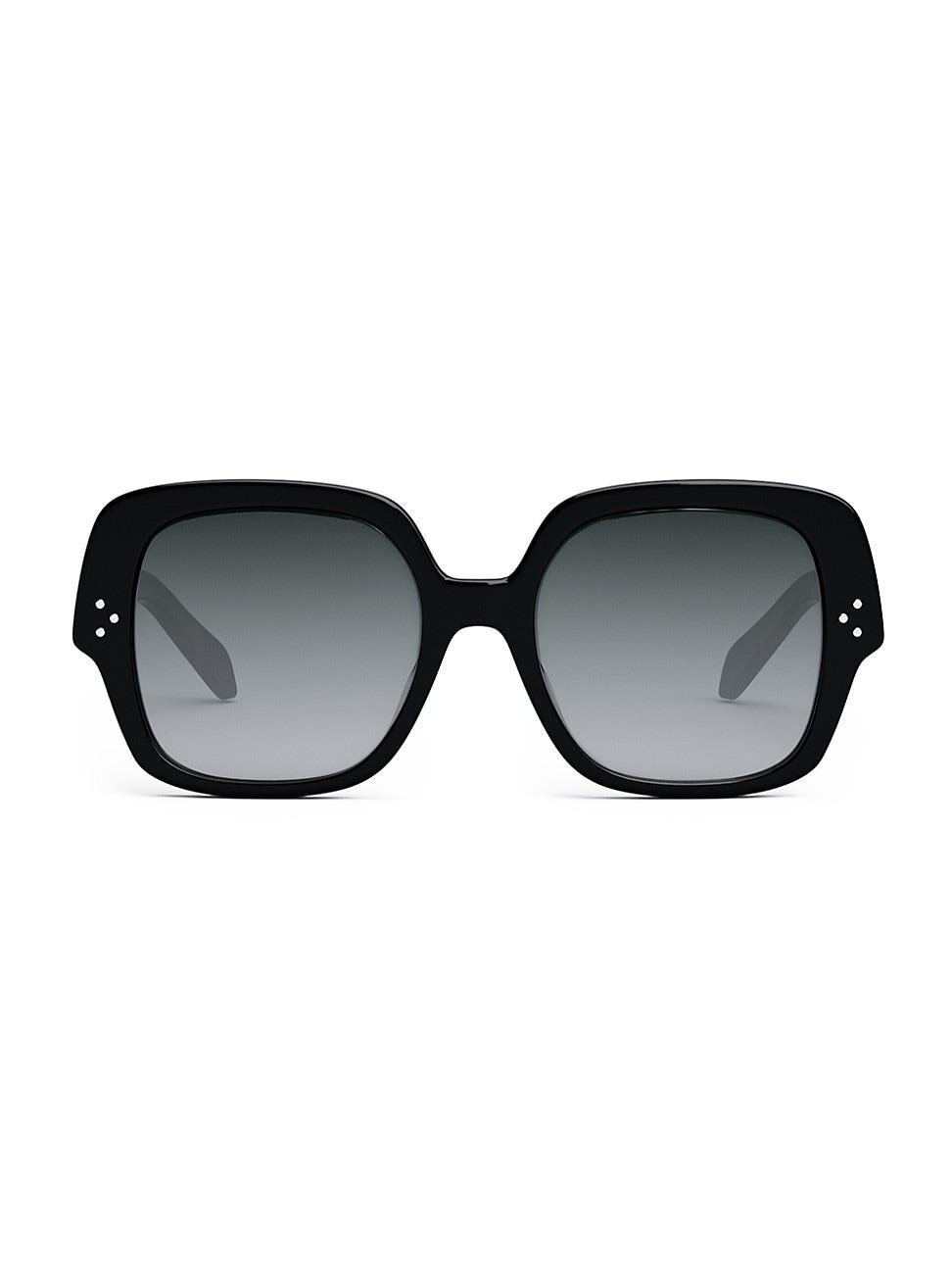 Womens Bold 3 Dots 55MM Square Sunglasses Product Image