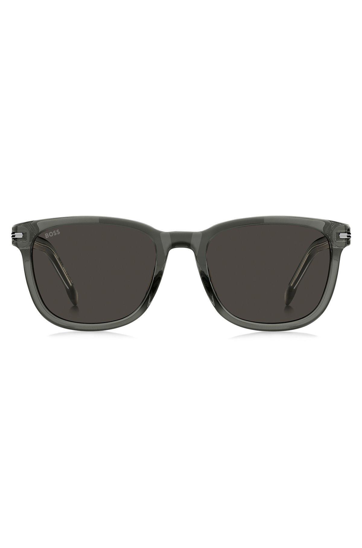 Gray-acetate sunglasses with transparent effect Product Image