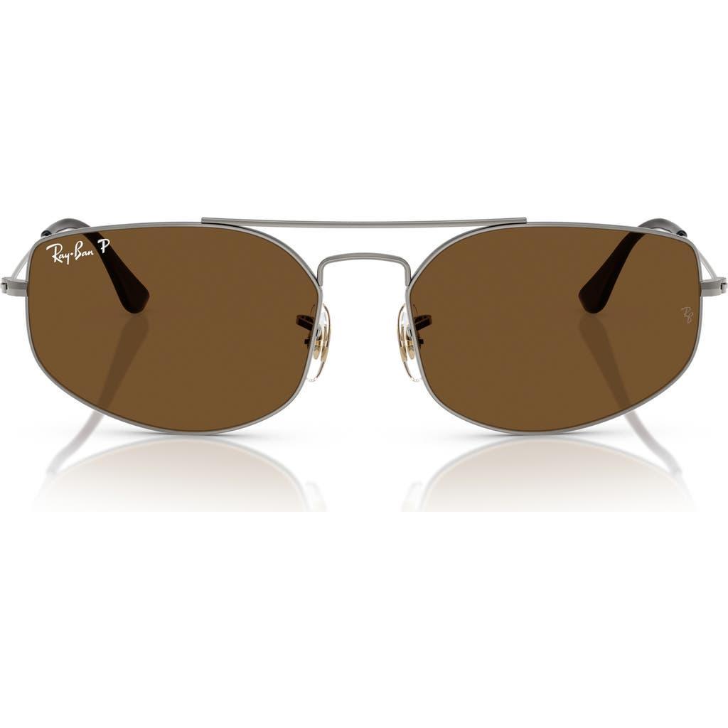 RAY BAN 56mm Irregular Sunglasses In Gold Flash Product Image