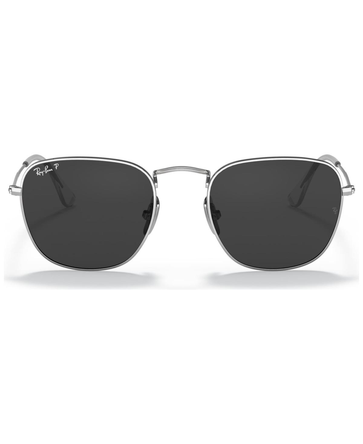 Ray-Ban Mens Polarized Sunglasses, RB8157 51 Frank Titanium - SILVER Product Image