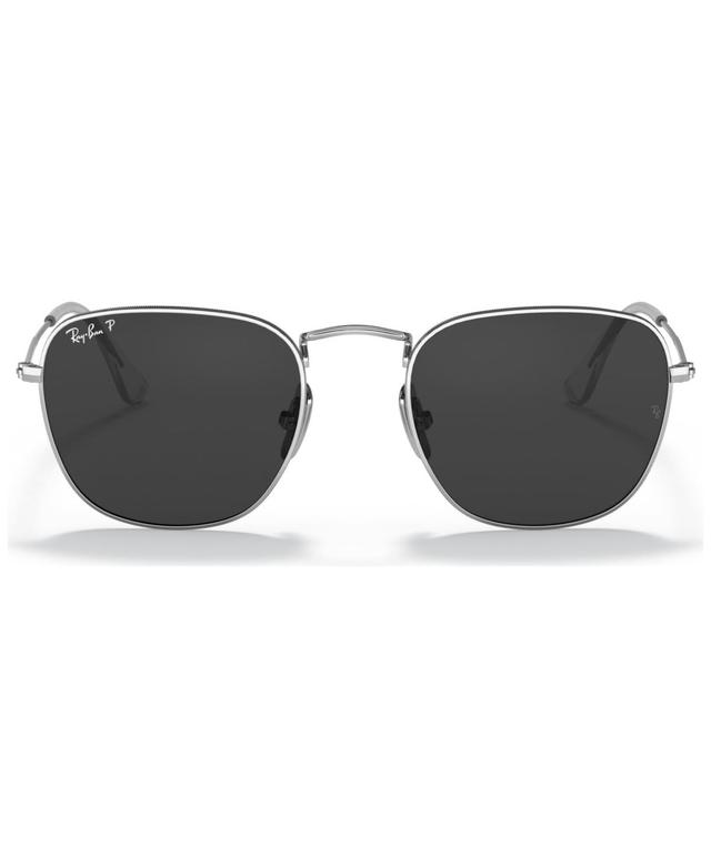 Ray-Ban Mens Polarized Sunglasses, RB8157 51 Frank Titanium - SILVER Product Image