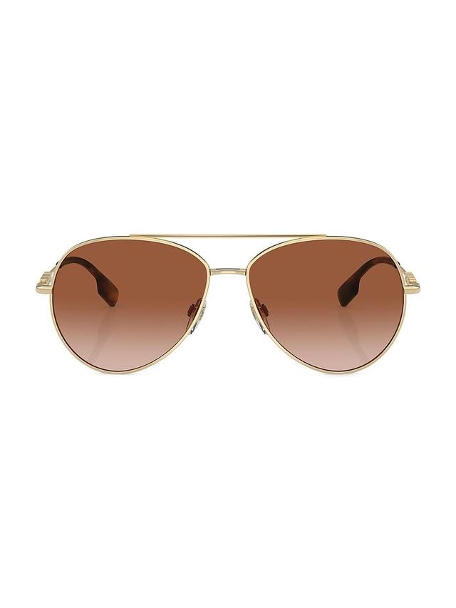 Burberry Unisex Be3147 58mm Aviator Sunglasses Product Image