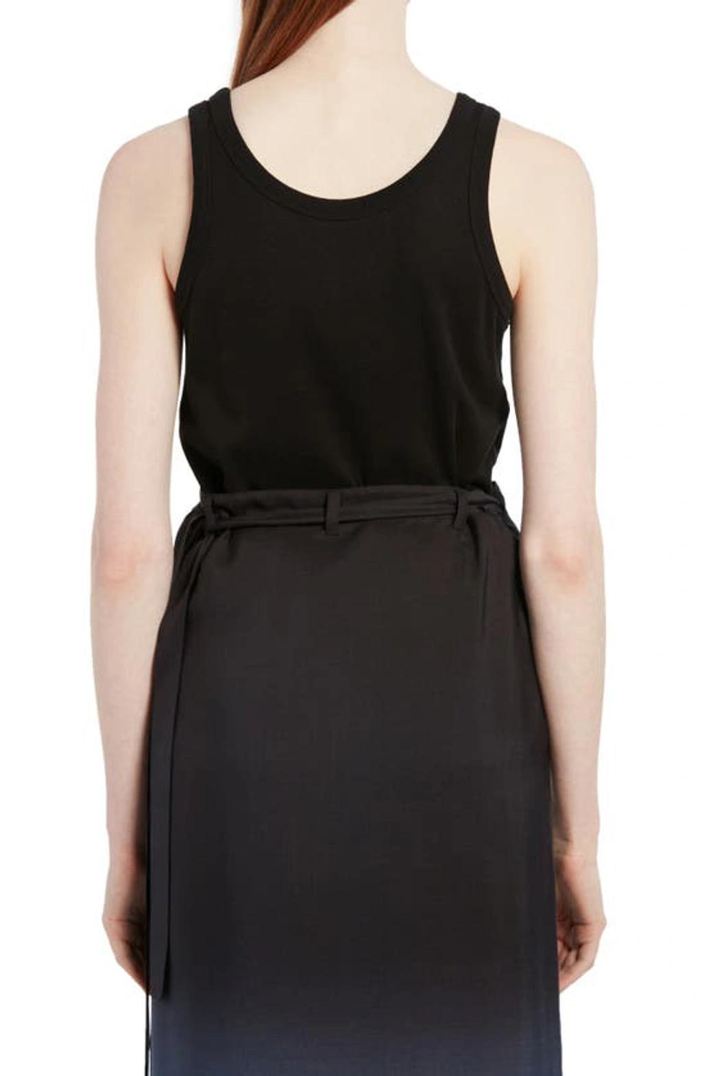 Frankie Rib Organic Cotton Tank Top In Black Product Image