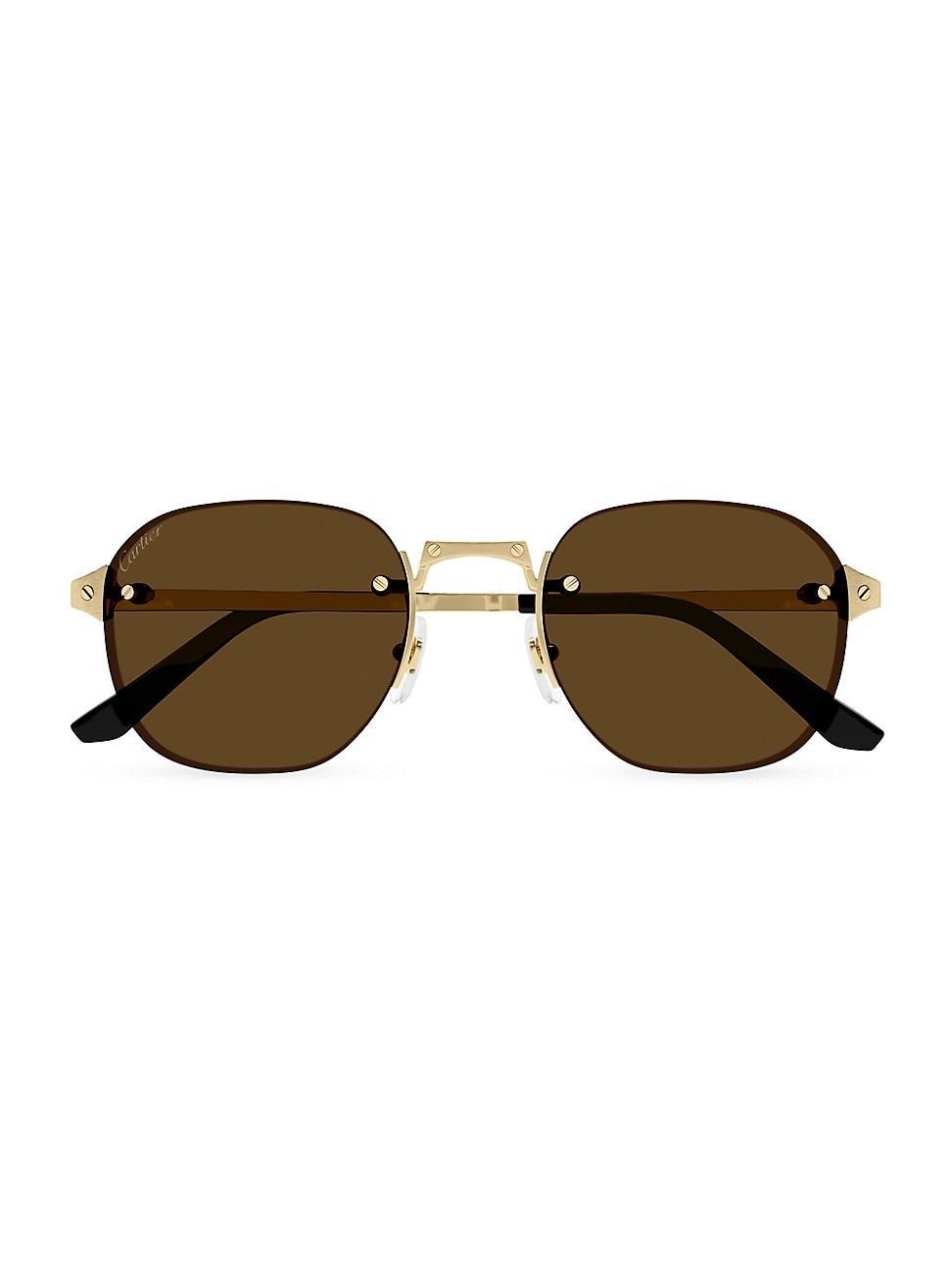 Mens Santos Classic 53MM Round Sunglasses Product Image