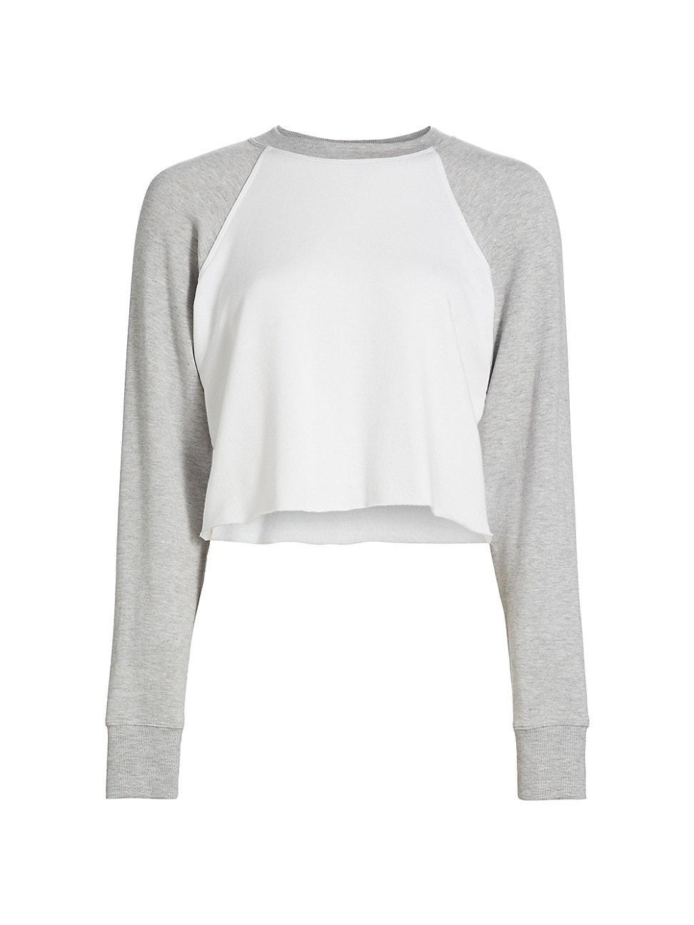 Womens Warm-Up Fleece Crop Sweatshirt Product Image