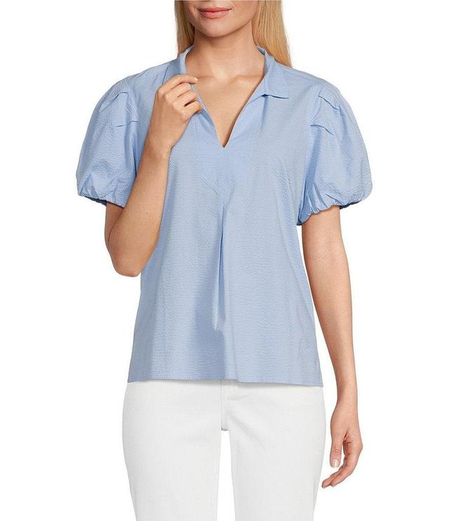 Tommy Bahama Seesucker Cotton Puff Short Sleeve Blouse Product Image