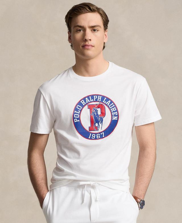 Men's Classic Fit Jersey Graphic T-shirt In White Product Image