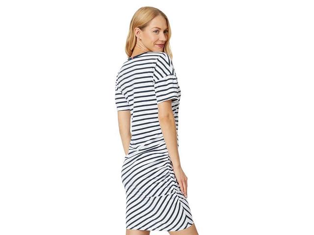 SUNDRY Stripe T-Shirt Dress (White) Women's Clothing Product Image