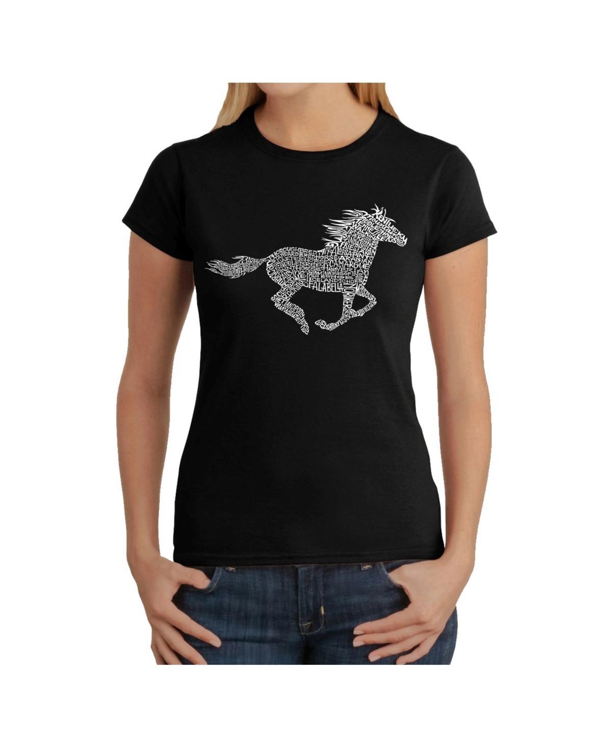 Womens Word Art T-Shirt - Horse Breeds Product Image