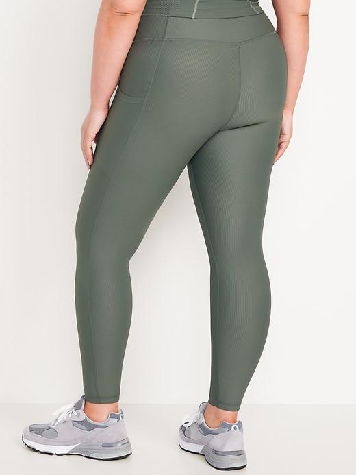 High-Waisted PowerSoft Ribbed Leggings Product Image