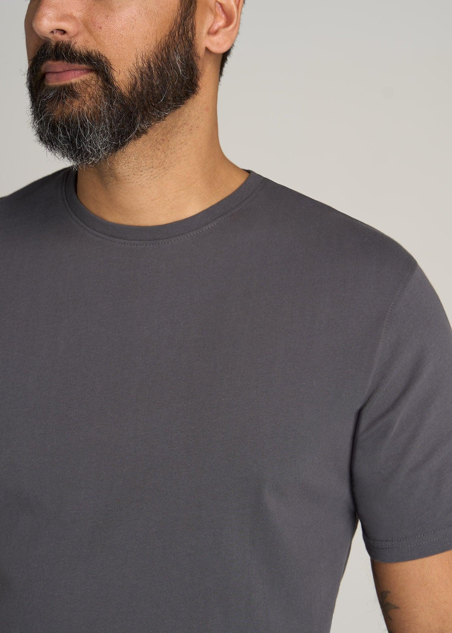 LJ&S Men's Tall REGULAR-FIT Crew Neck Tee in Flint Grey Male Product Image