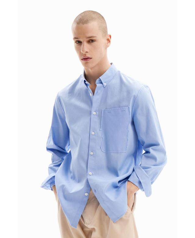 Desigual Mens Patchwork poplin shirt Product Image