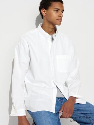 Mens Broadcloth Shirt White Large UNIQLO US Product Image