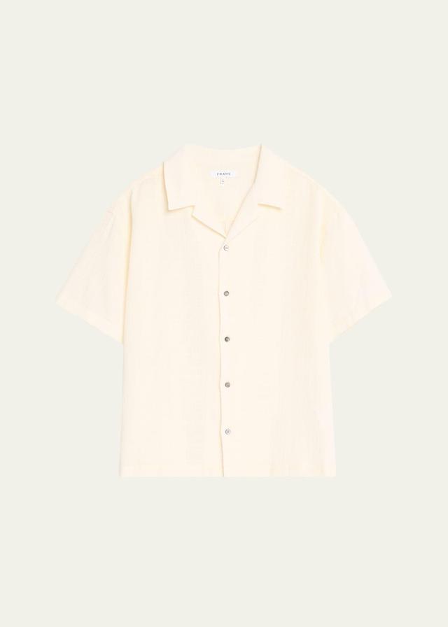 Men's Textured Cotton Camp Shirt Product Image