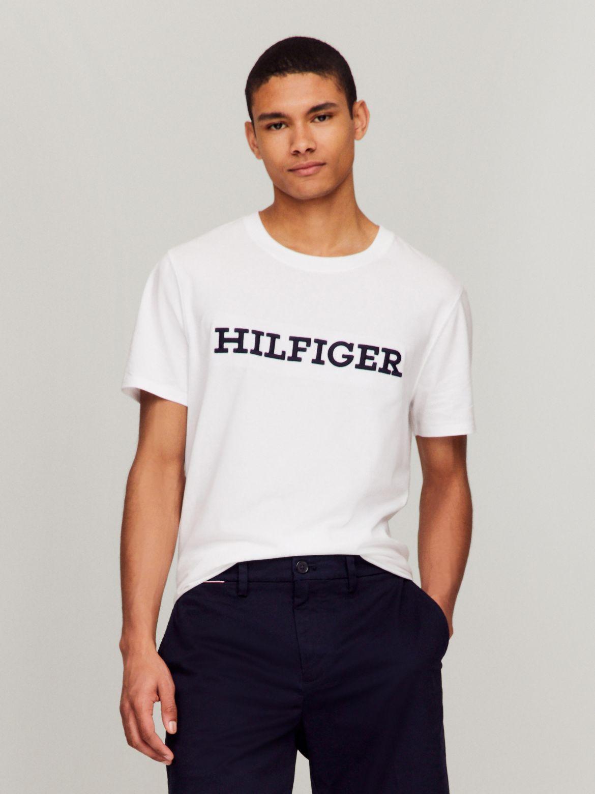 Tommy Hilfiger Men's Embroidered Monotype Logo T-Shirt Product Image