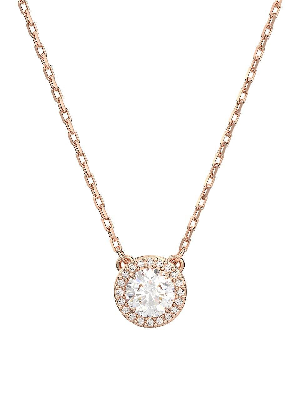 Swarovski Rose Gold-Tone Constella Crystal Pendant Necklace, 14-7/8 + 3 extender Product Image