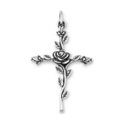 Rosebud Cross Pendant Product Image