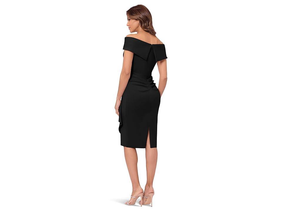 Xscape Womens Off-The-Shoulder Sweetheart Ruffle Dress Product Image