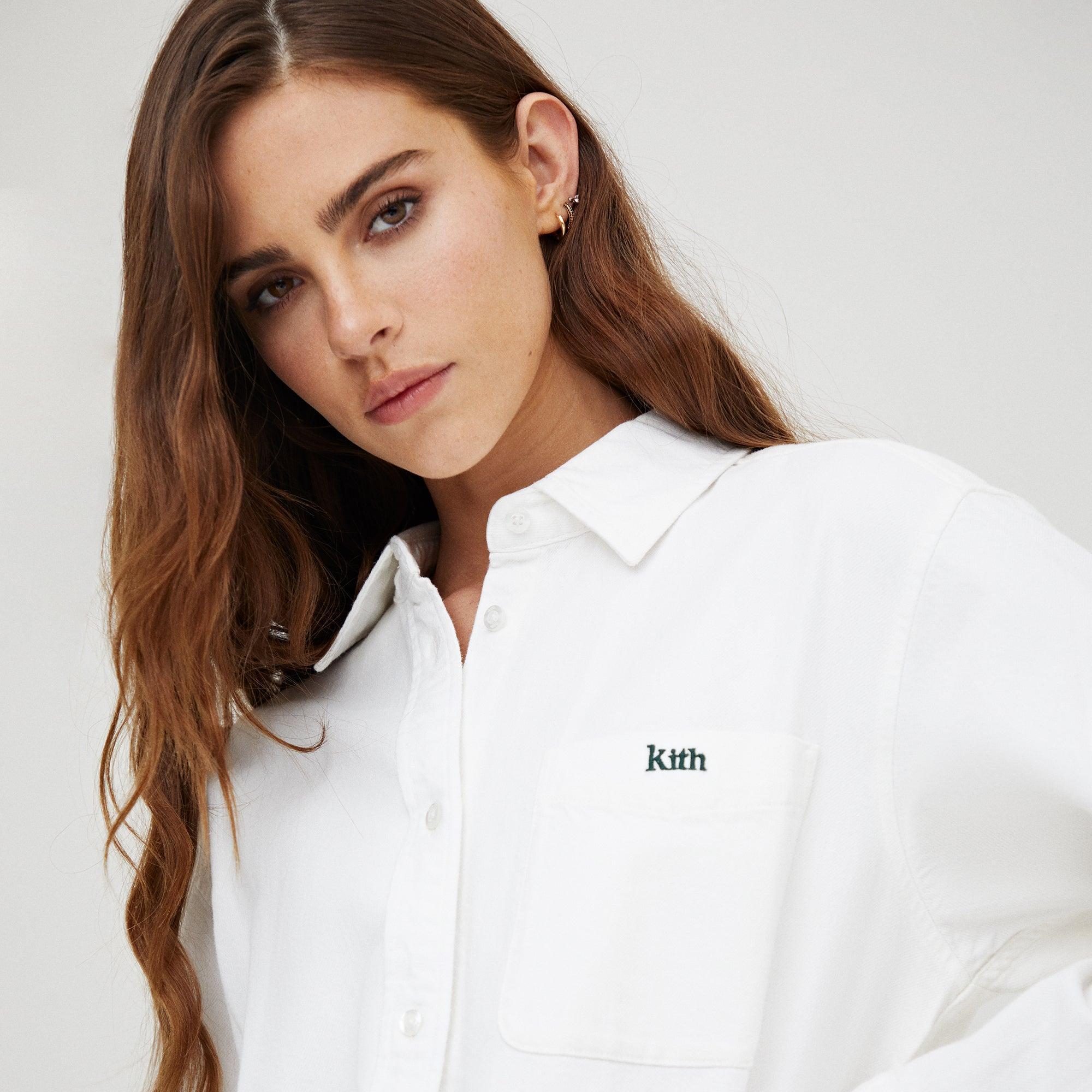 Kith Women Ora II Denim Shirt - Putty Denim Female Product Image