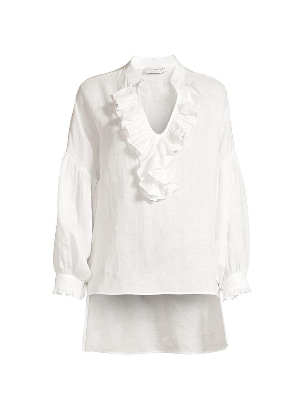 Womens Cordelia Popover Linen Blouse Product Image