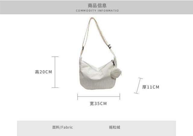 Set: Plain Fleece Crossbody Bag + Pouch Product Image