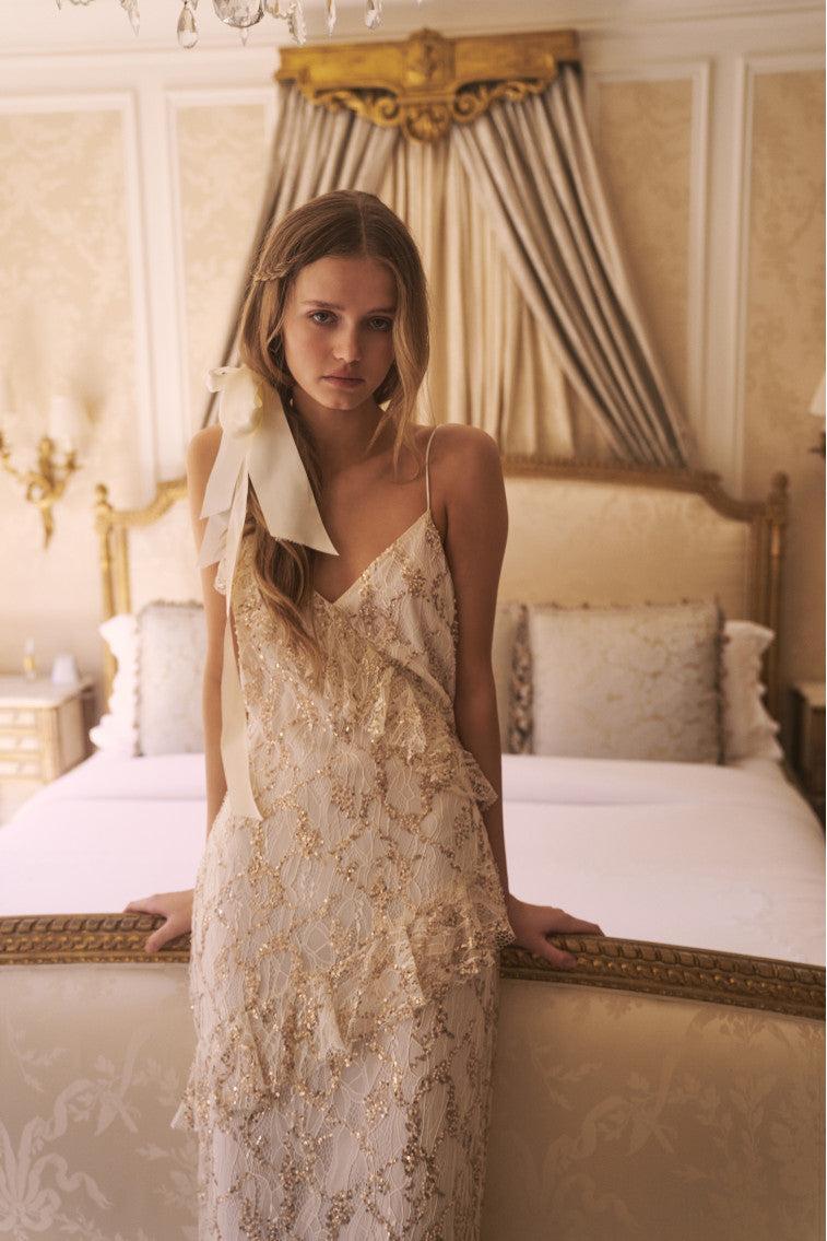 Kareen Chantilly Lace Maxi Dress Product Image