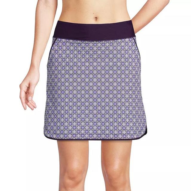 Womens Lands End Quick Dry Active Swim Skort Purple Product Image