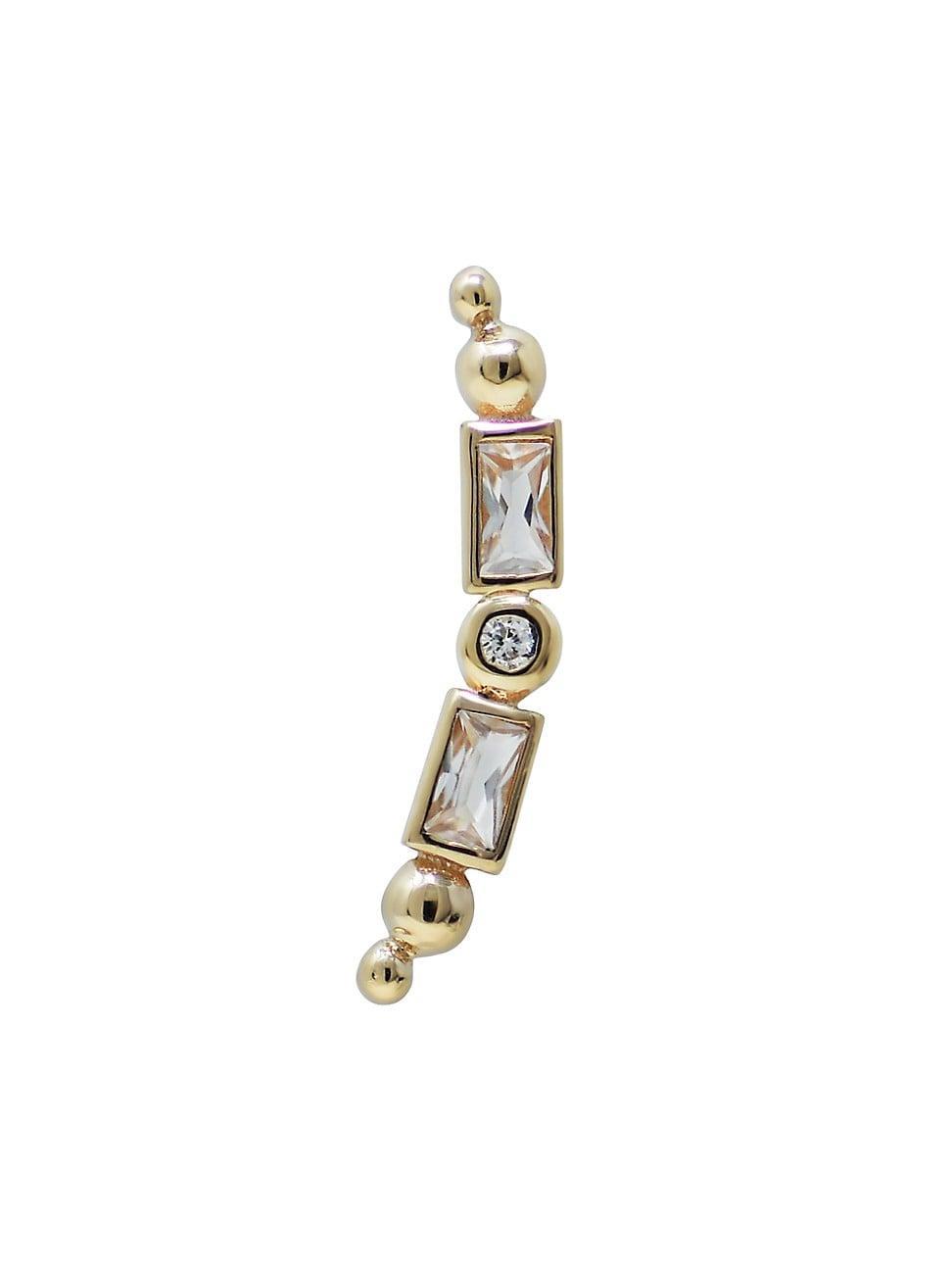 Womens Anzie X Mel Soldera 14K Yellow Gold, 0.01 TCW Diamond & White Topaz Earring Product Image