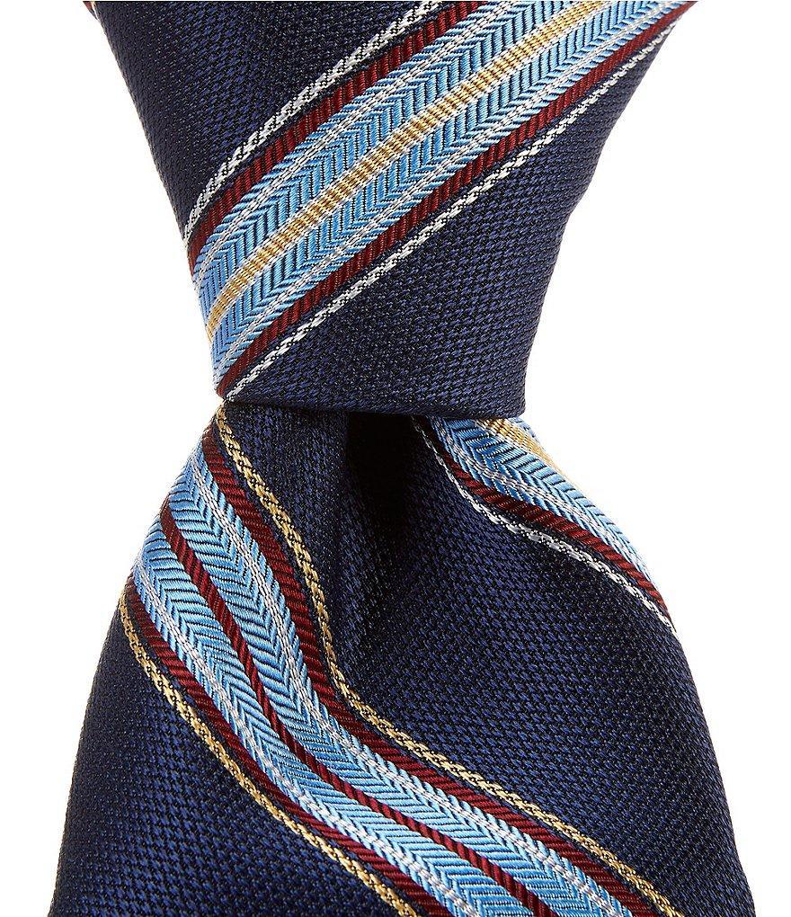 Cremieux Many Stripes 3 1/4#double; Woven Silk Tie Product Image