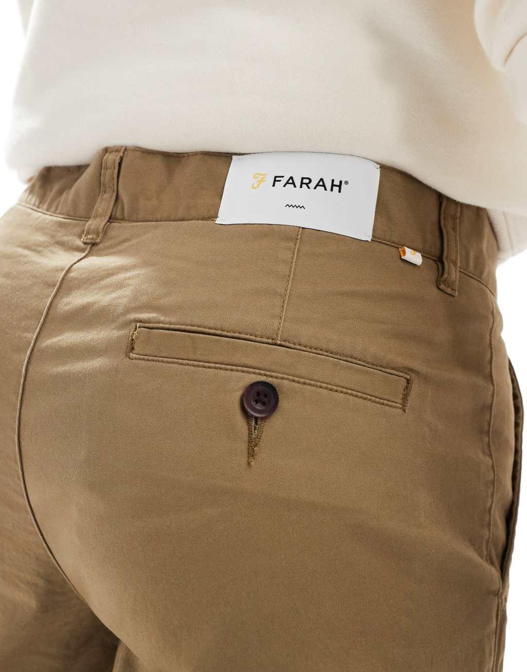 Farah hawk chino shorts in beige Product Image