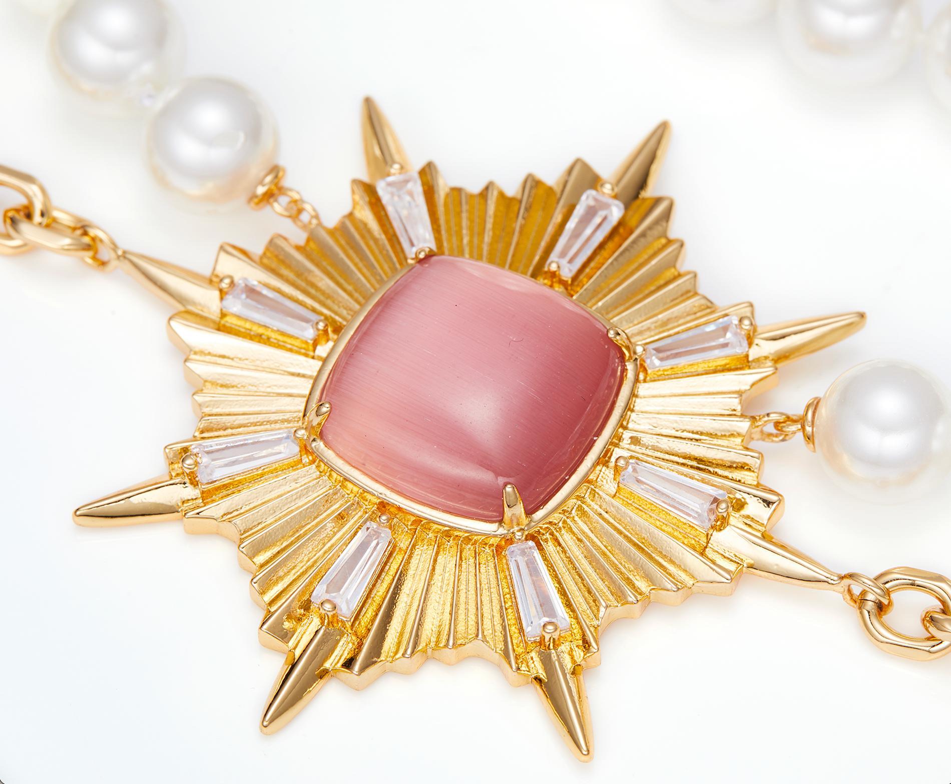 Anika Pearl Necklace (Pink) Product Image