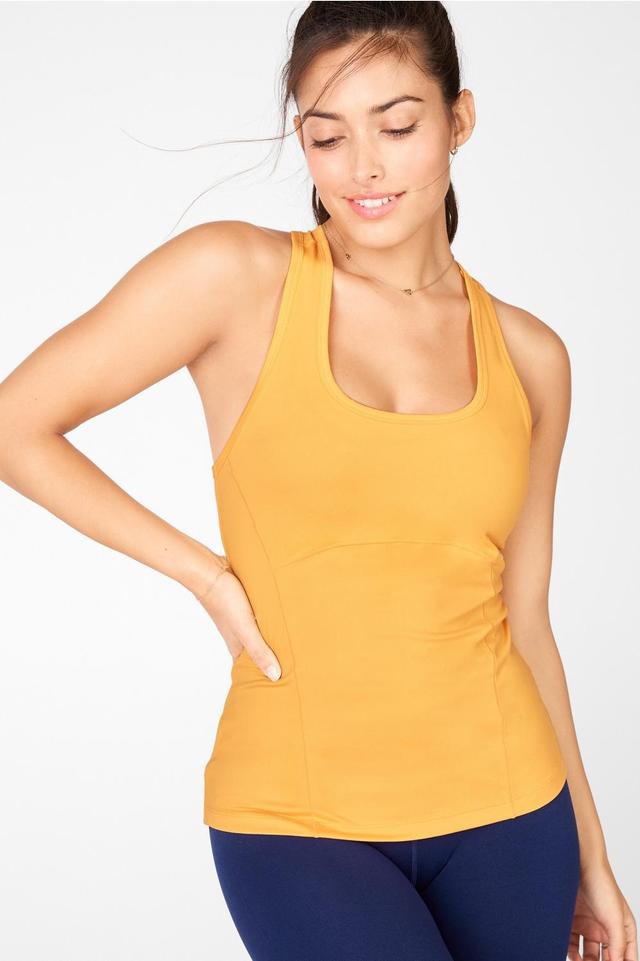 Fabletics Phoenix Racerback Tank Womens yellow Size XXS Product Image