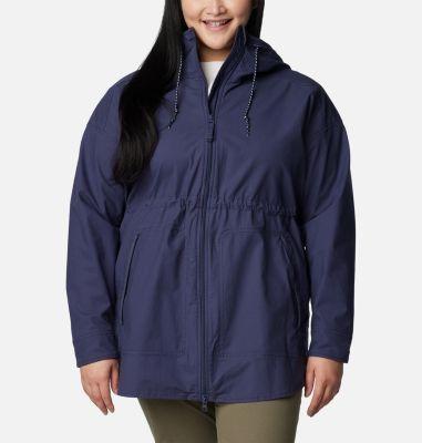 Columbia Plus Size Sage Lake Long Lined Jacket (Nocturnal) Women's Clothing Product Image