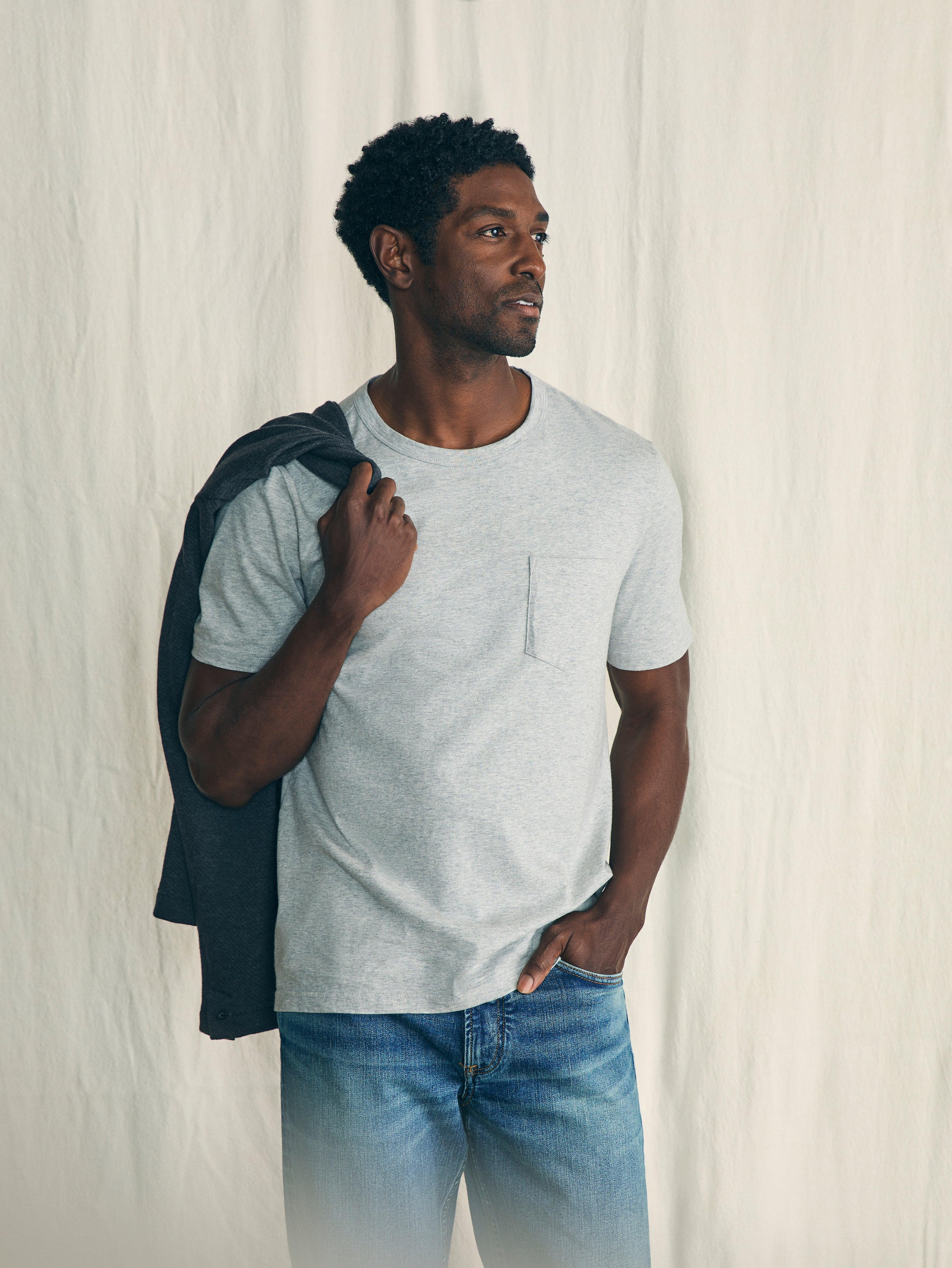 Sunwashed Pocket Tee (Tall) - Heather Grey Male Product Image