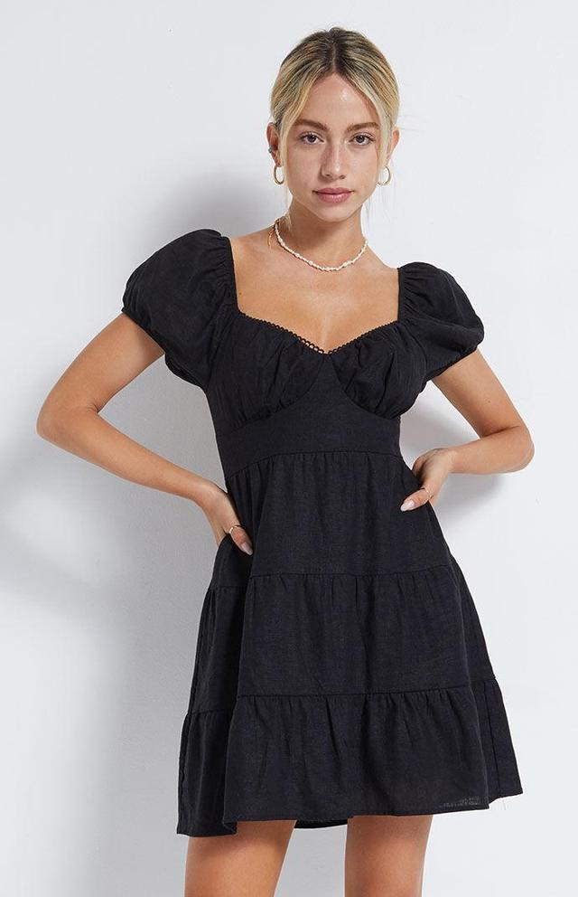 Women's Dainty Trim Tie Back Mini Dress Product Image