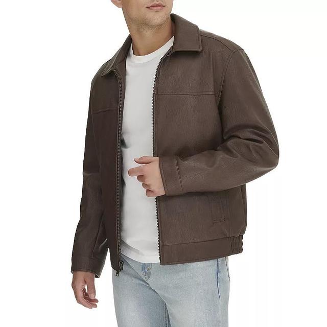 Mens Dockers Faux Leather Bomber Jacket Product Image