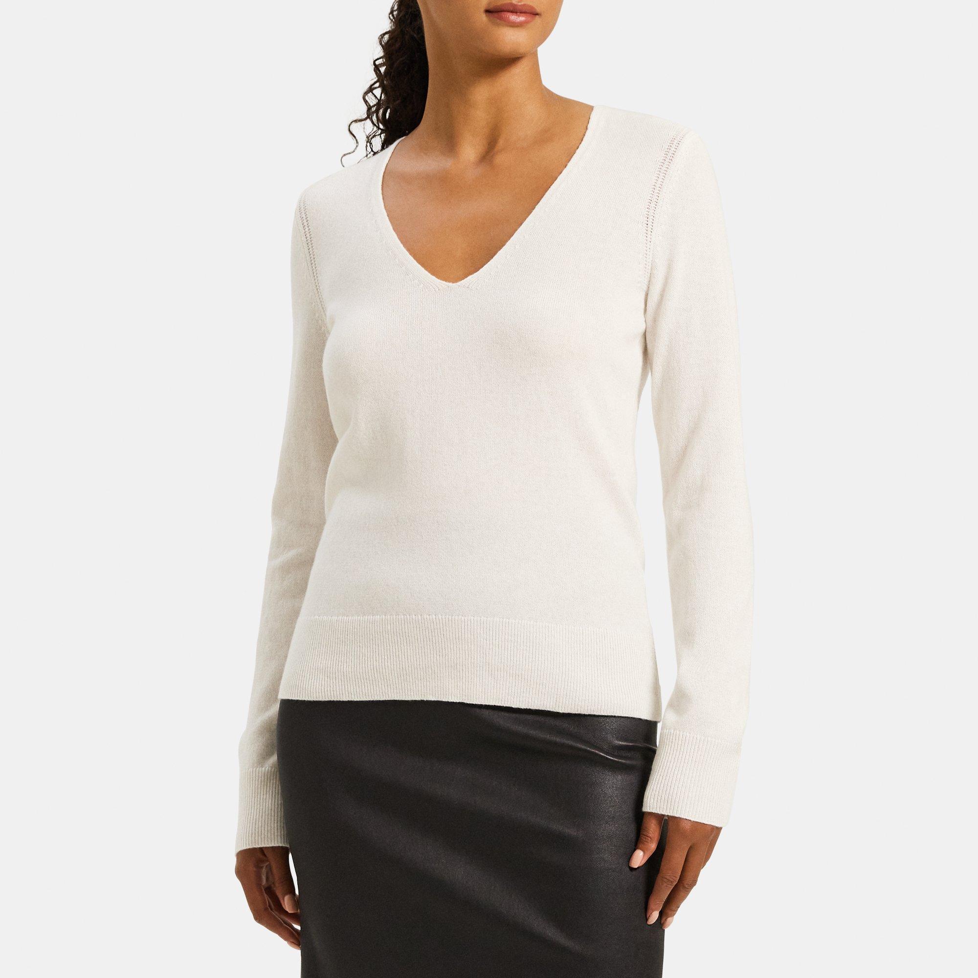 Cashmere V-Neck Sweater | Theory Outlet Product Image