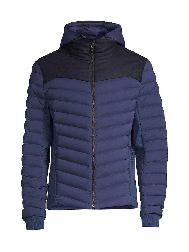 Mens Warmer Insulated Stretch Nylon Down Jacket Product Image