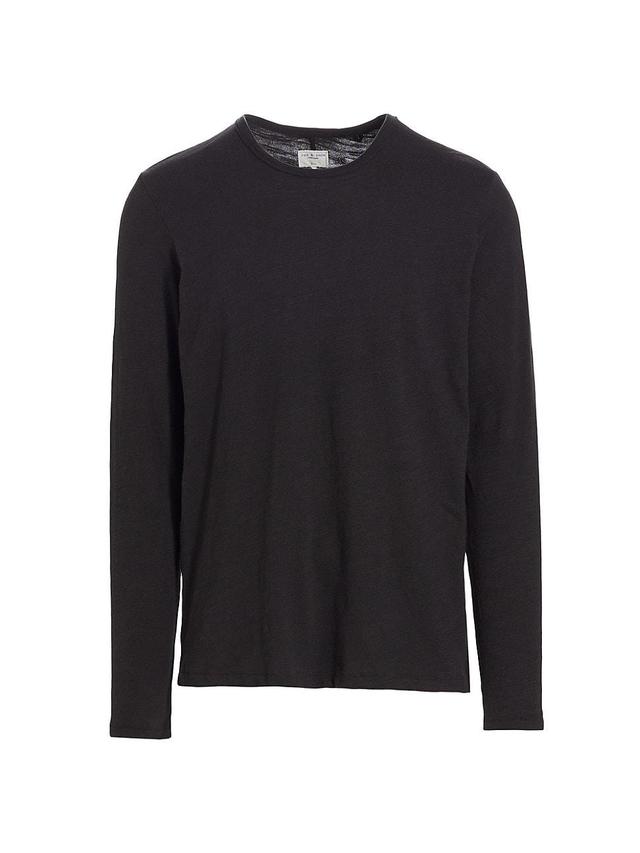 rag & bone Classic Mens Long Sleeve Cotton T-Shirt Product Image