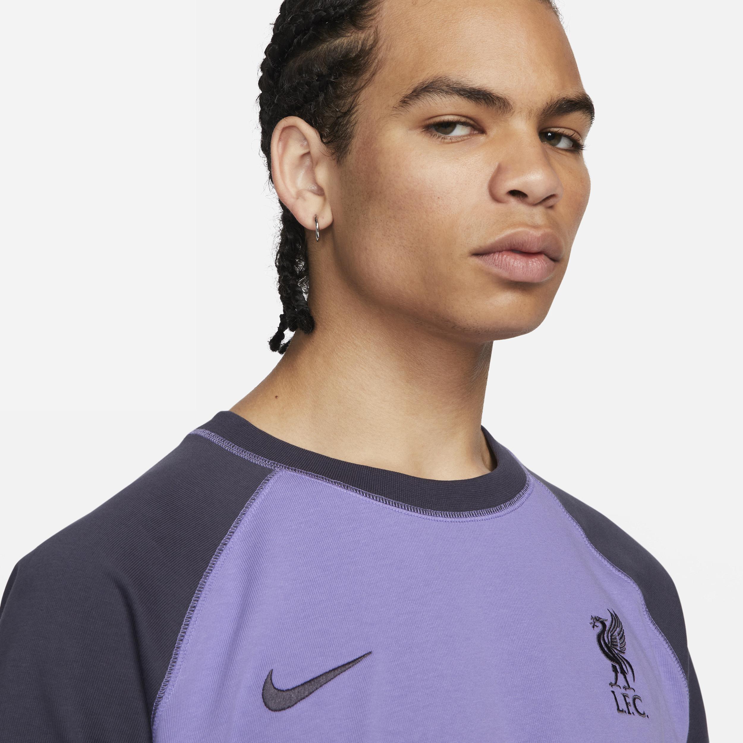 Mens Nike Purple Liverpool Travel Raglan T-Shirt Product Image