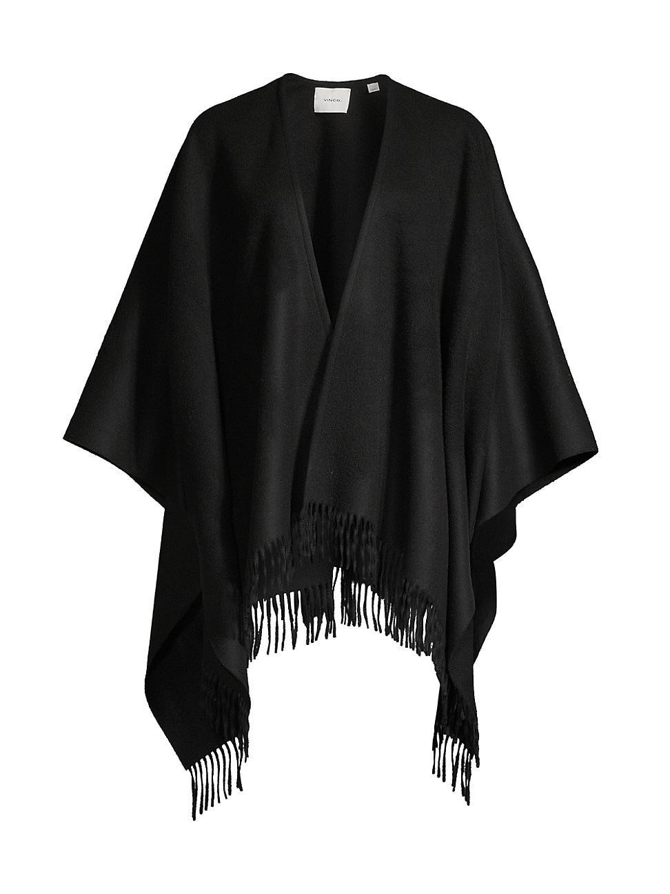 Womens Double-Face Wool-Cashmere Cape Product Image