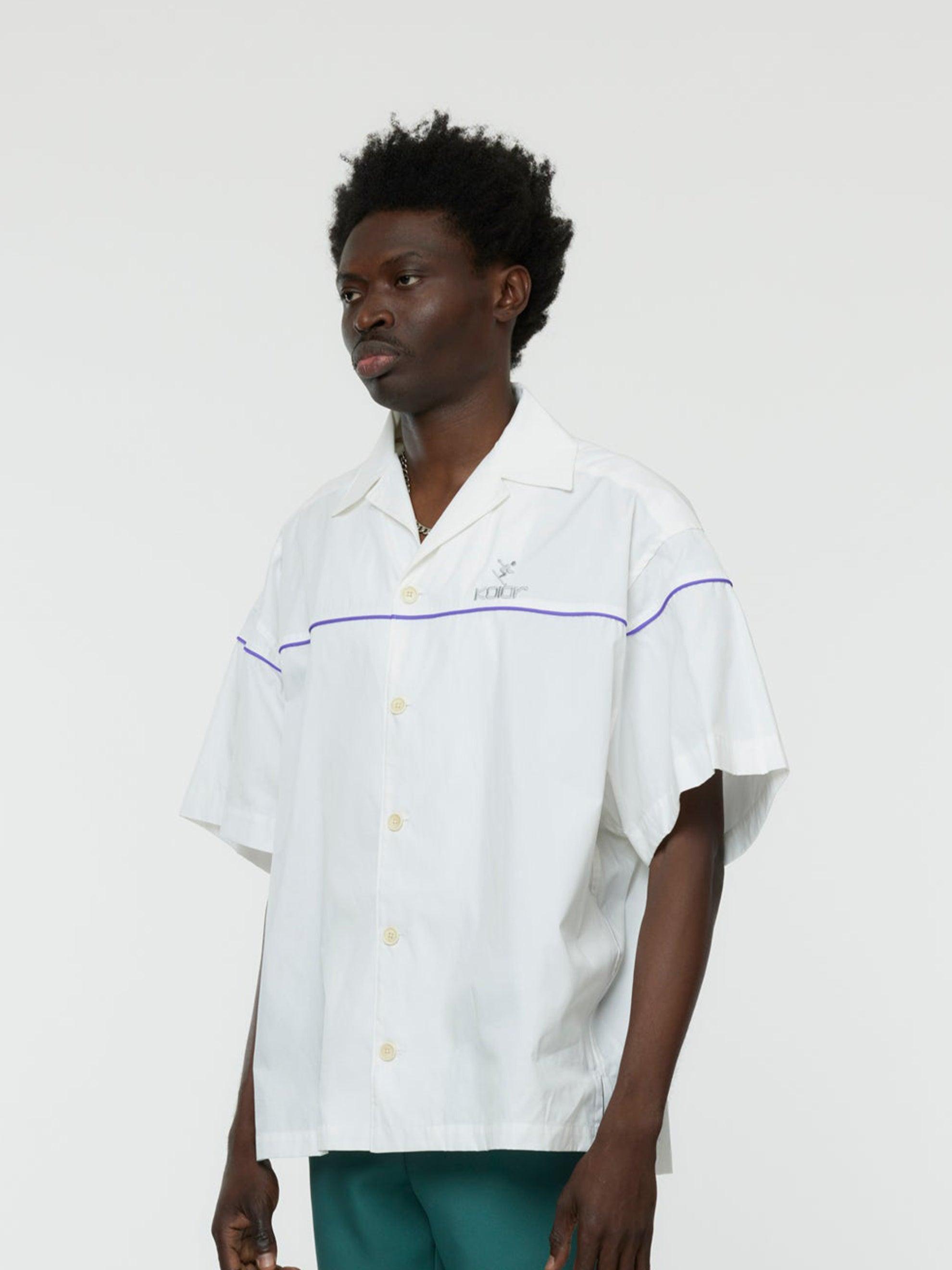 Embroidered Bowling Shirt (White) Product Image